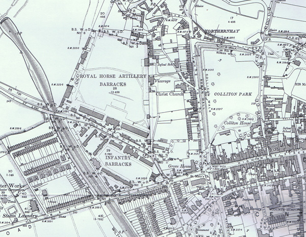 Map Royal Horse Artillery Barrcks