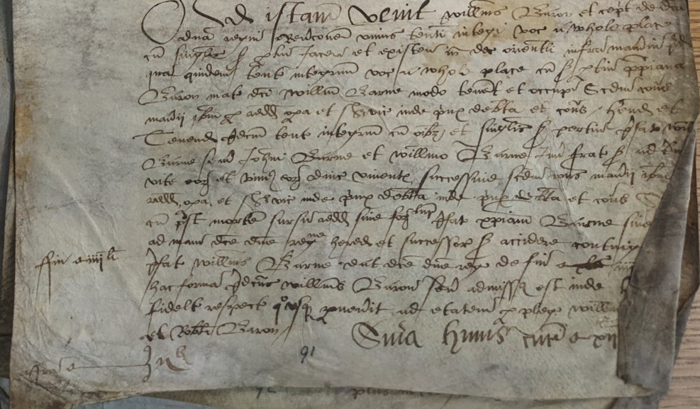 Fordington Manor Court Roll 1599 - Fines and Amercements